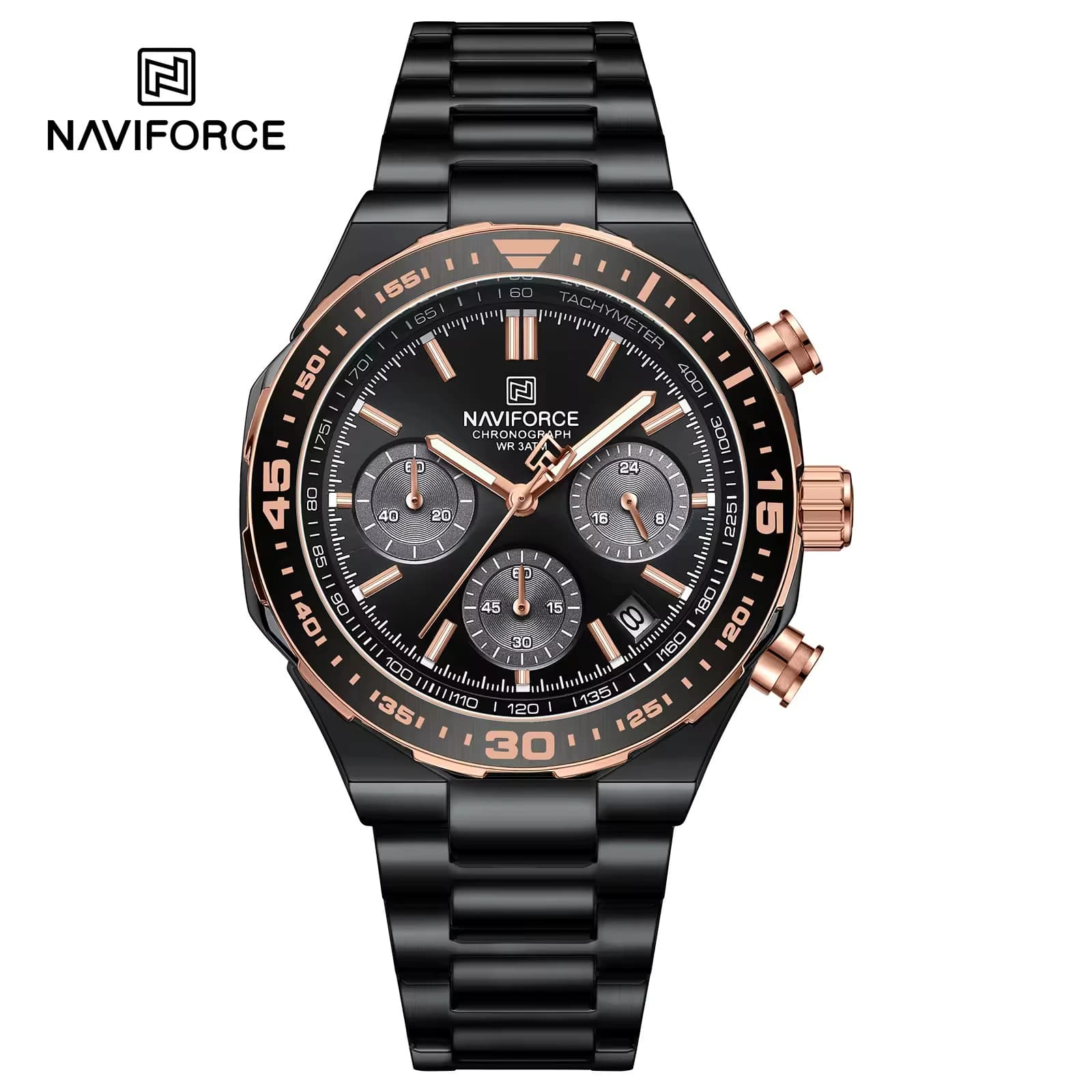 NAVIFORCE 8049 Stainless Steel Analog Watch for Men