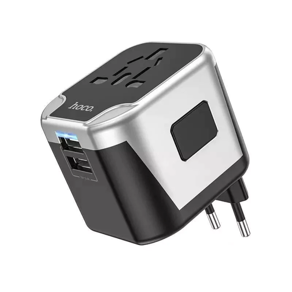 Picture of Hoco AC5 2USB+1Socket Universal Conversion Wall Charger