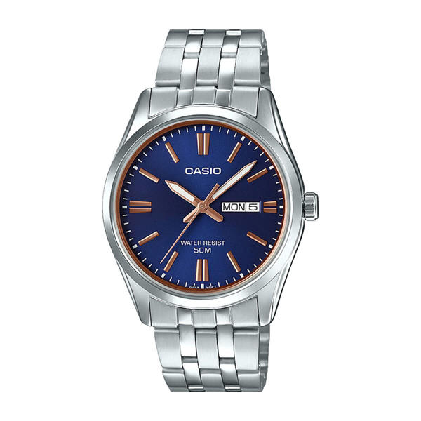 Picture of Casio MTP-1335D-2A2VDF Enticer Date Chain Blue Dial Watch