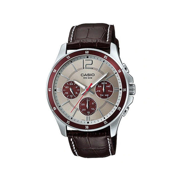 Picture of Casio Enticer Multifunction Leather Belt Watch MTP-1374L-7A1VDF