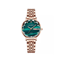 Picture of CUENA 6002 Luxury Date Rhinestone Bracelet Ladies Watch-Green