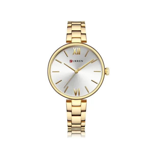 Picture of CURREN 9017 Luxury Brand Watch – For Women –Gold & White