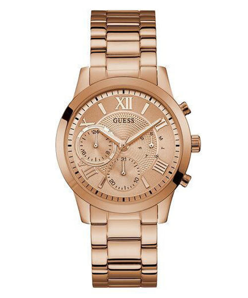 Picture of Guess Women’s Rose Gold Tone Case Rose Gold Tone Stainless Steel Casual Watch U1070L3