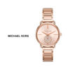 Picture of Michael Kors Women’s ‘Portia’ Rose Gold-tone Stainless Steel Crystal Pave Link Bracelet Watch MK3640