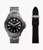 Picture of Fossil Men’s Bannon Three-Hand Date Smoke Stainless Steel Watch and Strap Box Set BQ2785