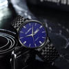 Picture of CUENA 6013 Stainless steel Minimalist luxury quartz men wristwatch- Black Blue