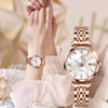 Picture of OLEVS 5536 Diamond Cart Luxury Exquisite Water-resistant Ladies Watch- Rose Gold