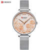 Picture of CURREN 9065 Mesh Stainless Steel Quartz Women Watches - Silver