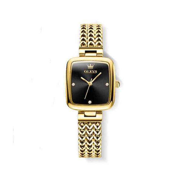 Picture of Olevs 9948 Luxury Stainless Steel Women's Watch - Gold Black