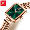 Picture of Olevs 9951 Luxury elegant stainless steel fashion Women’s quartz watch- Rose Gold & Green