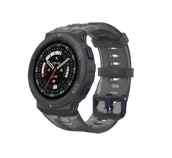 Picture of Amazfit Active Edge Fashion Smart Watch with 10 ATM Water resistant & AI Health Coach - Midnight Pulse