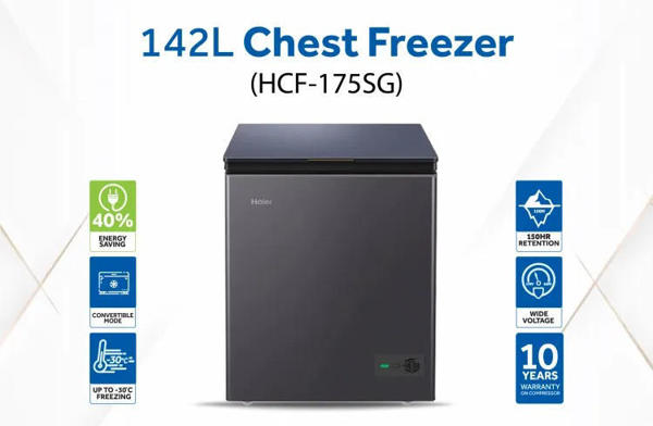 Picture of Haier 142L Chest Freezer (HCF-175SG)-Deep Ash
