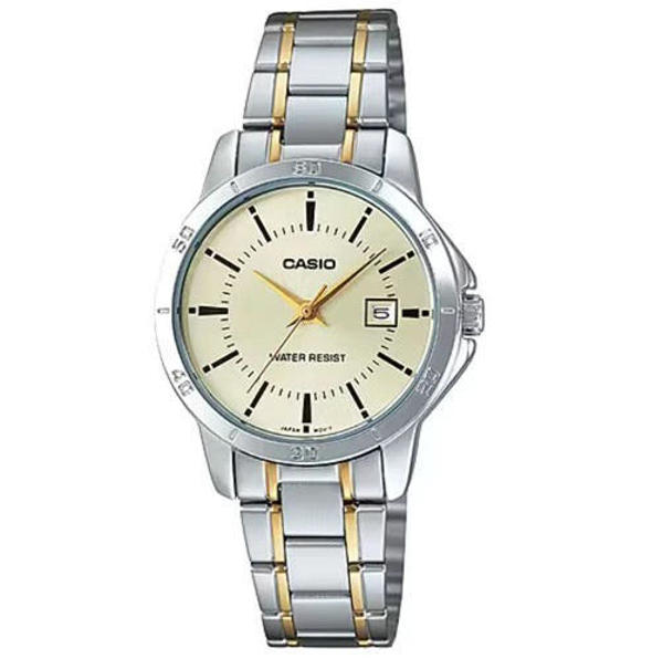 Picture of Casio Enticer Date Two Tone Ladies Chain Watch LTP-V004SG-9AUDF