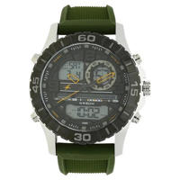 Picture of Fastrack 38035SP01 Analog Digital Green Silicone Strap Watch for Guys