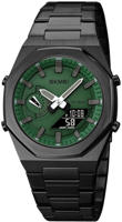 Picture of SKMEI 1816 Luxury Dual Time Digital LED Chain Watch for Men - Green