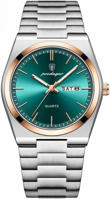 Picture of POEDAGAR 930 Business Luminous Stainless Steel Quartz Men’s Watch- Silver Green & Rose Gold