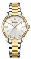 Picture of CURREN 9090 Watches for Women – Silver Gold & White