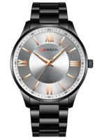 Picture of CURREN 8383 Black Stainless Steel Analog Watch For Men - Gray & Black