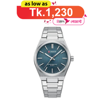 Picture of Curren 8439 Luxury Stainless Steel Man Watch - Silver Blue