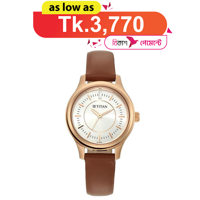 Picture of Titan 2638WL01 Silver Dial Leather Strap Watch for Women