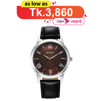 Picture of Titan 1899SL02 Karishma Black Leather Watch For Men
