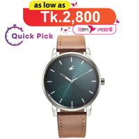 Picture of Fastrack 3278SL03 Stunners Green Dial Leather Watch for Guys