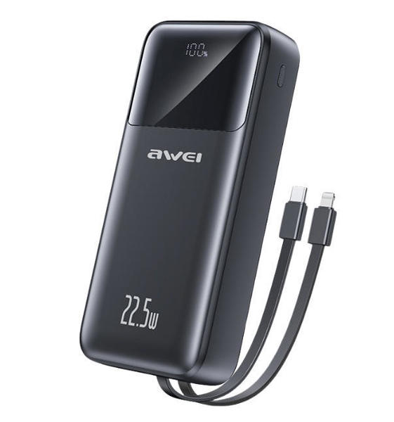 Picture of Awei P107K 20000mah 22.5W Fast Charging Digital Display Power Bank