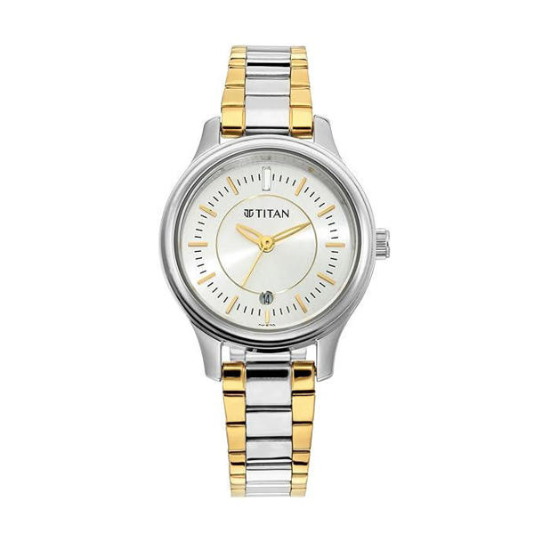 Picture of Titan Silver Dial Metal Strap Analog Watch for Women (2638BM01)