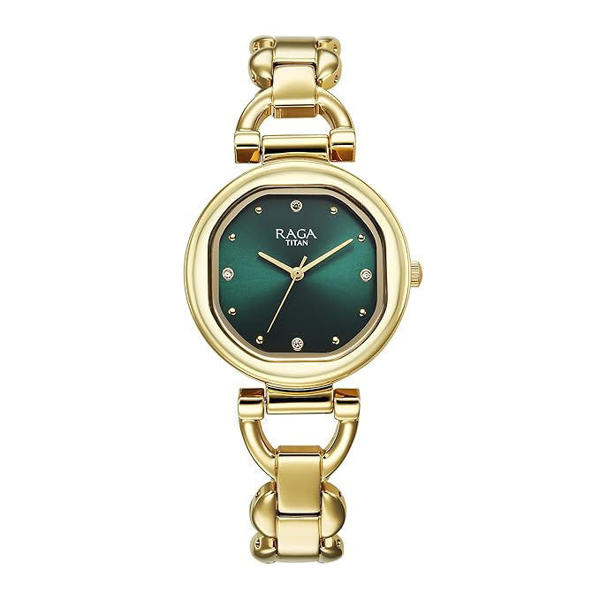 Picture of Titan Raga Analog Green Dial Watch For Women (95301YM01)
