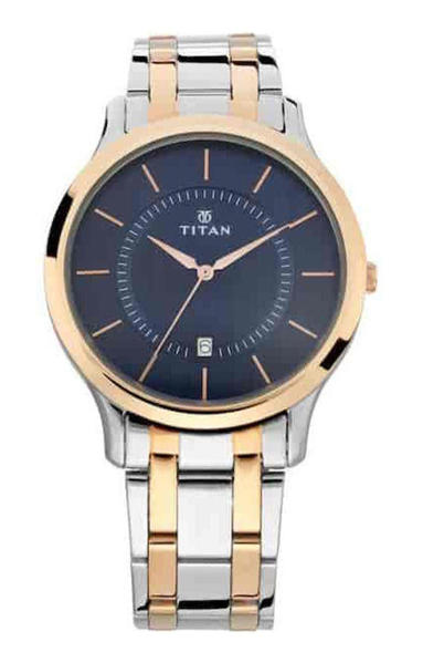 Picture of Titan NP1825KM01 Blue Dial Stainless Steel Strap Men's Watch