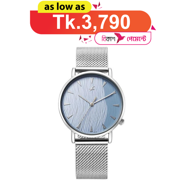 Picture of Fastrack Stunners X Blue Dial Stainless Steel Strap Analog Watch For Women (68044SM01)