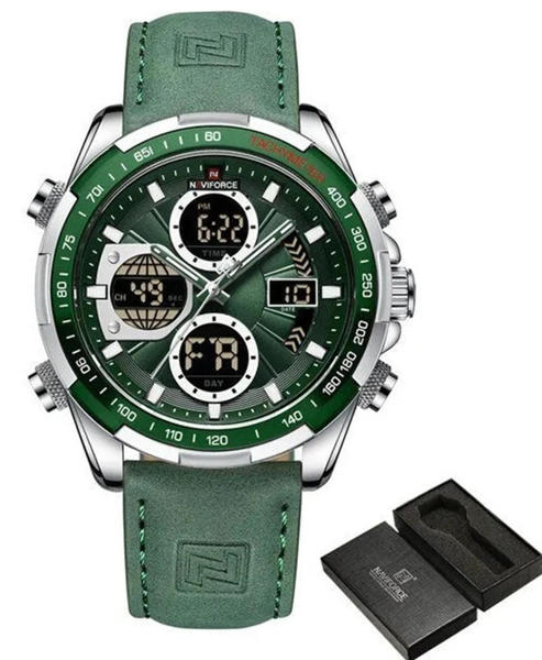 Picture of Naviforce 9197 L Quartz Men’s Watch–Silver Green