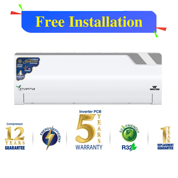 Picture of Walton 1 Ton Inverter Air Conditioner (WSI-INVERNA (SUPERSAVER)-12M [PLASMA])