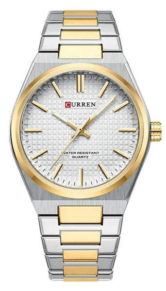 Picture of Curren 8439 Luxury Stainless Steel Men's Watch–Silver Gold