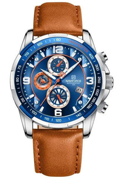 Picture of Naviforce Luminous Luxury Fashion Men’s Watch (8020)–Brown Blue