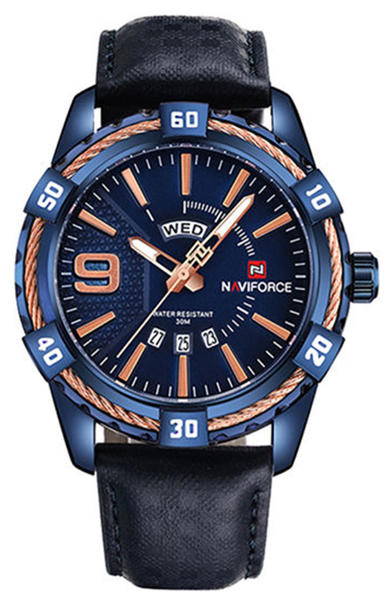 Picture of Naviforce 9117 Casual Quartz PU Leather Men’s Watch- Blue