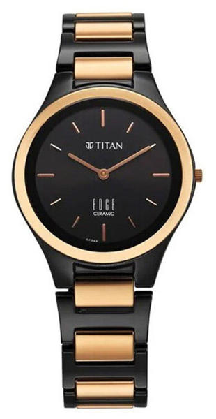 Picture of Titan Edge Ceramic Quartz Analog Black Dial Watch for Women (2653KC05)