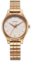 Picture of Titan Karishma Quartz Analog Off White Dial Rose Gold Stainless Steel Strap Women’s Watch (NT2679WM02)