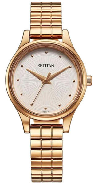 Picture of Titan Karishma Quartz Analog Off White Dial Rose Gold Stainless Steel Strap Women’s Watch (NT2679WM02)