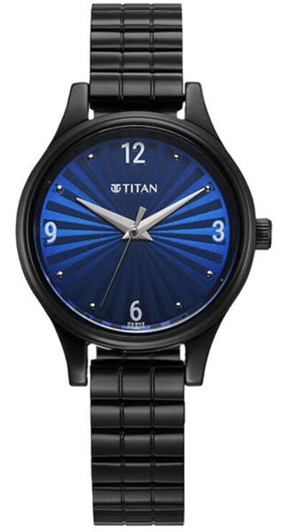 Picture of Titan Karishma Quartz Analog Blue Dial Black Stainless Steel Strap Women’s Watch (NT2679NM02)
