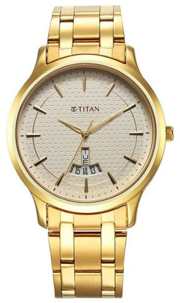 Picture of Titan Karishma Quartz Analog Champagne Dial Watch for Men (1825YM12)