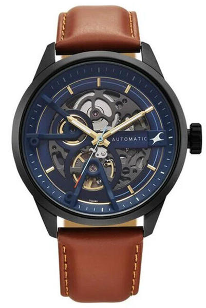 Picture of Fastrack Blue Dial Leather Strap Automatic Watch For Men (3318NL01)