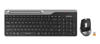 Picture of A4Tech FB2535C Fstyler Multimode Wireless Keyboard & Rechargeable Mouse Combo Set-Smokey Grey