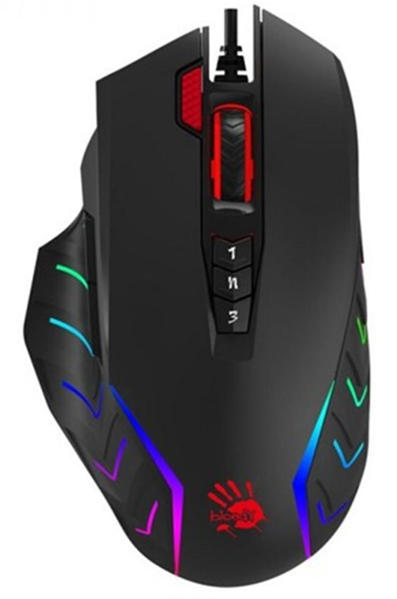 Picture of A4tech Bloody J95S USB Extra Fire High Precise RGB Gaming Mouse Black